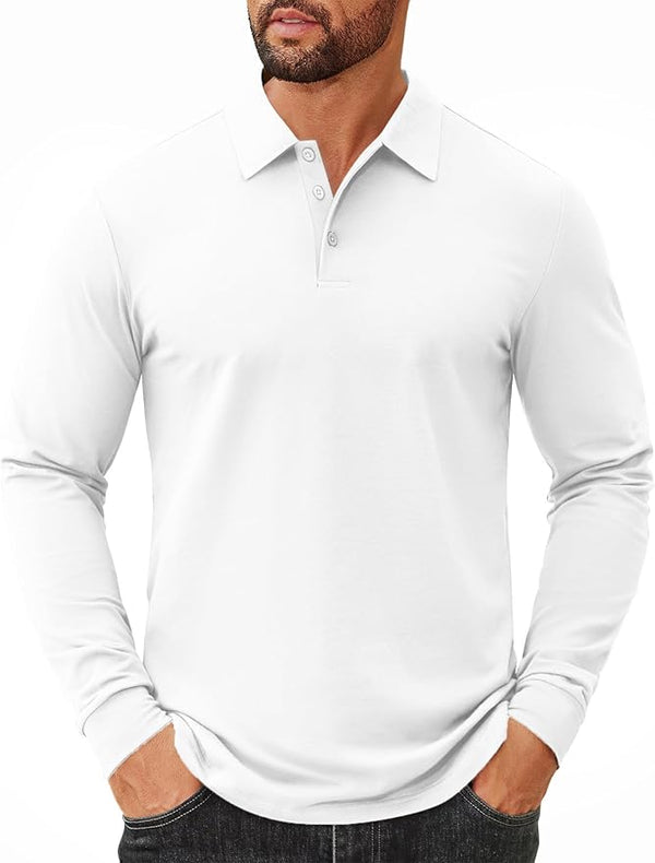 Custom Long Sleeve Polo Shirt - Cotton