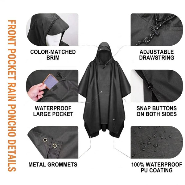 Custom Rain Poncho - Emergency